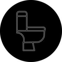 Toilette Sitz Vektor Symbol