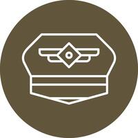 Pilot Hut Vektor Symbol