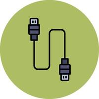 Vektorsymbol für USB-Kabel vektor