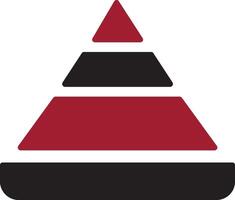 Pyramidendiagramm-Vektorsymbol vektor