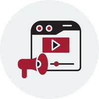 Video-Marketing-Vektorsymbol vektor