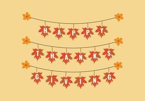 Thanksgiving Day-Konzept mit Herbstlaub. Thanksgiving-Grußkarte vektor