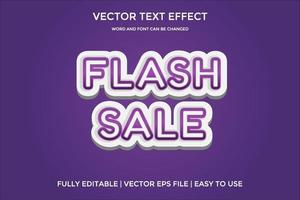 flash försäljning lila färg vektor texteffekt