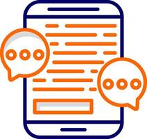 mobiles Chat-Vektorsymbol vektor