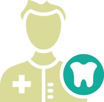 männlich Zahnarzt Vektor Symbol