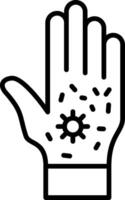 schmutzig Hand vecto Symbol vektor