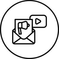 Email Video Marketing Vektor Symbol