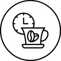 Kaffeezeit-Vektorsymbol vektor