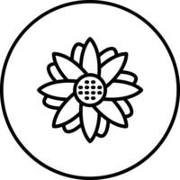 Symbol für Sonnenblumenvektor vektor