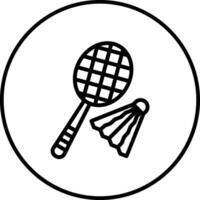 Badminton-Vektor-Symbol vektor