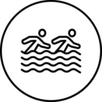 synchronisiert Schwimmen Vektor Symbol