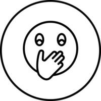 Gesicht mit Hand Über Mund Vektor Symbol