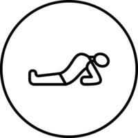 Fisch Pose Vektor Symbol