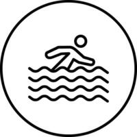 Schwimmen Person Vektor Symbol