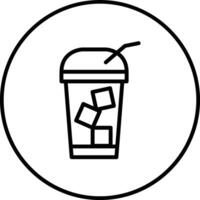 Vektorsymbol für kalten Kaffee vektor