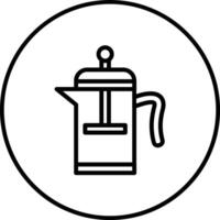 Kaffee Drücken Sie Vektor Symbol