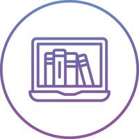 Vektorsymbol für Online-Bibliothek vektor