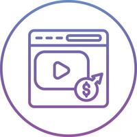 Video Monetarisierung Vektor Symbol