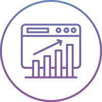 Webseite Bar Graph Vektor Symbol