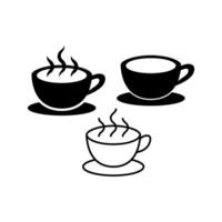 Kaffee Tasse Symbol Satz. Tassen von Kaffee Tee Sammlung. vektor