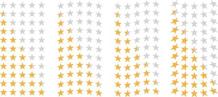 fem stjärna betyg för kund tillfredsställelse väljare för webb webbplatser, mönster med linje, Vinka, flagga båge stil med noll till full fem stjärnor vektor
