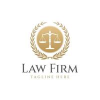 Gesetz Feste Logo, Rechtsanwalt beim Gesetz Logo, Anwalt Bedienung Logo Design Vorlage vektor