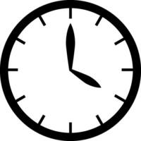schwarz Uhr Symbol vektor