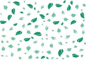 gröna blad mönster element design olika former vektor
