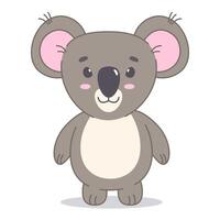 kawaii Koala tragen. süß Tier Karikatur Stil Charakter vektor