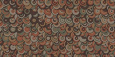 geometrisches Muster mit Kreis überlappenden Vintage-Hintergrund vektor