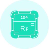 Rutherfordium solide Duo Melodie Symbol vektor