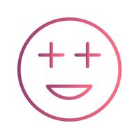 Positive Emoji-Vektor-Ikone vektor