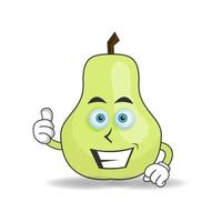 Guave-Maskottchen-Charakter mit Lächeln-Ausdruck. Vektor-Illustration vektor