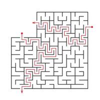 Vektor Illustration. Vorlage zum ein lehrreich logisch Spiel Labyrinth zum Kinder mit ein Lösung. finden das richtig Pfad