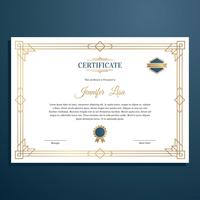 Art Deco Certificate Template-Vektor vektor