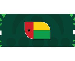 guinea bissau emblem flagga afrikansk nationer 2023 lag länder afrikansk fotboll symbol logotyp design vektor illustration