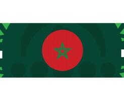 Marokko Flagge Emblem afrikanisch Nationen 2023 Teams Länder afrikanisch Fußball Symbol Logo Design Vektor Illustration