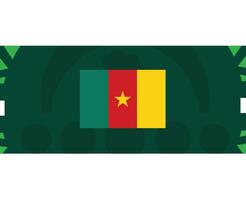 Kamerun Flagge afrikanisch Nationen 2023 Teams Länder afrikanisch Fußball Symbol Logo Design Vektor Illustration