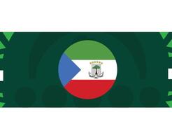 ekvatorial guinea flagga emblem afrikansk nationer 2023 lag länder afrikansk fotboll symbol logotyp design vektor illustration