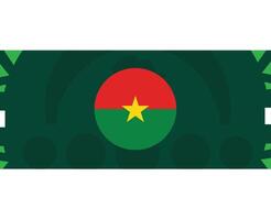 Burkina Faso Flagge Emblem afrikanisch Nationen 2023 Teams Länder afrikanisch Fußball Symbol Logo Design Vektor Illustration