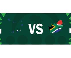 Kap verde und Süd Afrika Spiel Karte Flaggen afrikanisch Nationen 2023 Embleme Teams Länder afrikanisch Fußball Symbol Logo Design Vektor Illustration