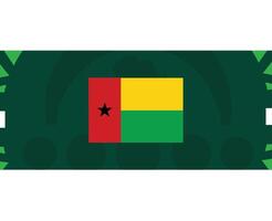 guinea bissau flagga afrikansk nationer 2023 lag länder afrikansk fotboll symbol logotyp design vektor illustration