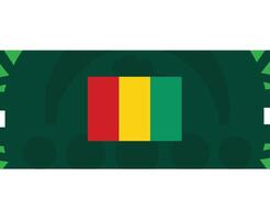 Guinea Flagge afrikanisch Nationen 2023 Teams Länder afrikanisch Fußball Symbol Logo Design Vektor Illustration