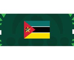 Mozambique Flagge afrikanisch Nationen 2023 Teams Länder afrikanisch Fußball Symbol Logo Design Vektor Illustration