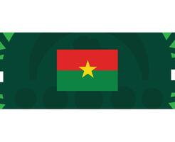 Burkina faso flagga afrikansk nationer 2023 lag länder afrikansk fotboll symbol logotyp design vektor illustration