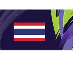 thailand flagga emblem asiatisk nationer 2023 lag länder asiatisk fotboll symbol logotyp design vektor illustration