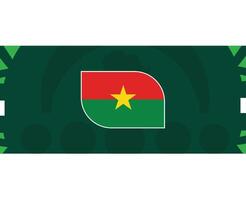Burkina Faso Emblem Flagge afrikanisch Nationen 2023 Teams Länder afrikanisch Fußball Symbol Logo Design Vektor Illustration