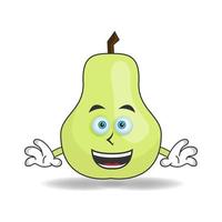Guave-Maskottchen-Charakter mit Lächeln-Ausdruck. Vektor-Illustration vektor