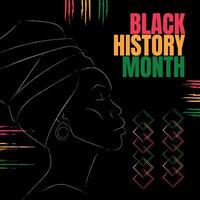 svart historia månad fira vektor