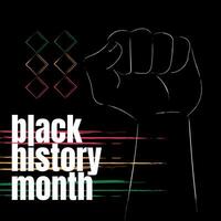 schwarz Geschichte Monat feiern vektor
